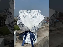 Retro çiçek sanatı ambalaj kağıdı, taze çiçekler buketi, popüler su geçirmez ambalaj kağıdı, çiçekli