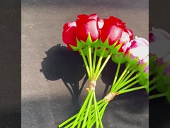 7 başlı simülasyon güllerin toptan satışı, ev, otel, düğün için imparatorluk gülü el çiçekleri