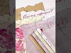 Alev Sevgili Sanat Kağıdı Yangın Kenarı Retro Sığır Derisi Çiçek Paket Kağıdı