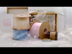 Ağır Sanayi Şeftali Kalp nakış Kar ipliği buket ambalaj makarna kurdele çiçek dükkanı pasta