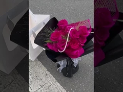 Kore tarzı sabah sisli rulo, katı renkli kağıt, deri hissine sahip mat film, su geçirmez çiçek sarğısı