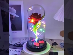 Taklit gül, sonsuz çiçek, cam kapak, Anneler Günü, Sevgililer Günü, Noel hediyesi dekorasyonu