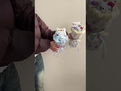 Dopamin polka dot kumaş bitmiş buket sabun gül Sevgililer Günü hediyesi en iyi arkadaşlar ve kız için