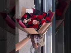 Yeni Gelgeler Kağıdı Kalın Mat Film Çiçekli Çiçekli Paket Kağıdı