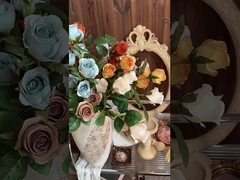 Simülasyon Çiçek Gülleri, 6 Başlı Dora Gül Şelalesi, Sahte Çiçek Dekorasyonu, Düğün Buketi Toptan