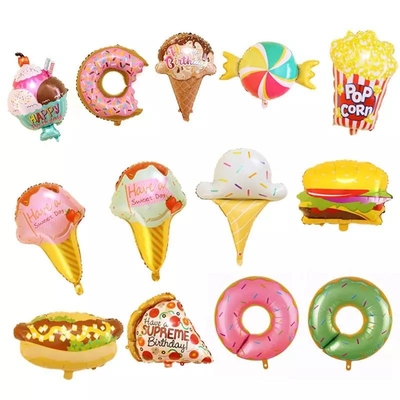İyi bir fiyat. Toptan Tatlı Balonlar Doğum Günü Partisi Duvar Çocuk Oyuncakları Dondurma Donuts Şeker Folyo Balonlar çevrimiçi