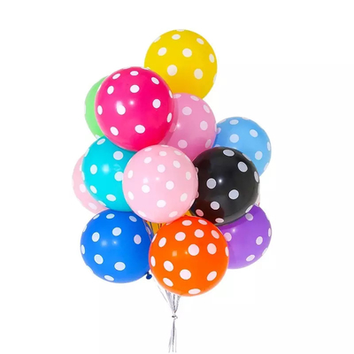 satın al Çok Renkli Özel Tam Baskı Lateks Puantiyeli Lateks Balonlar 12 inç online manufacture