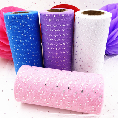 İyi bir fiyat. Glitter Pattern Organza Roll Fabric 100Y Uzunluğu El sanatı projeleri için ideal çevrimiçi