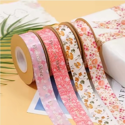 satın al Polyester hediye paketleme kurdele Ekolojik dostu buket için özel baskı saten kurdele online manufacture
