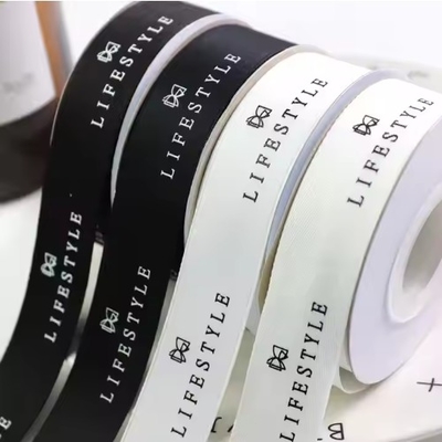 satın al Özel Baskılı Polyester Grosgrain Ribbon Pamuk Herringbone Teyp Rulo Çok Renkli online manufacture