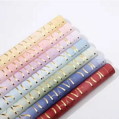 satın al Koreli Hediye Sargı Kağıdı 58*58cm Su geçirmez Çiçekçi Sargıları Renkli Çiçekler İçin online manufacture