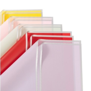 satın al Çiçek buketleri için su geçirmez Gümüş Kenar Jelly Film OPP Çiçek Sarma Kağıdı online manufacture