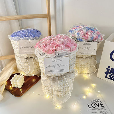 satın al Qixi mezuniyet doğum günü 20x35cm çok renkli güllü sabun buketi mükemmel kız arkadaş hediyesi Çevrimiçi üretim