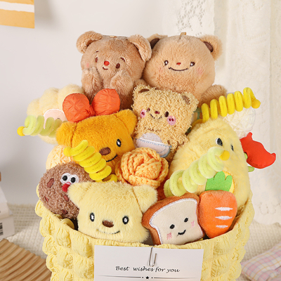 satın al Butter Bear Karikatür Bebek Tatlı Dolu Hayvan Buketi Kız Arkadaşı için Küçük Bebek Hediye online manufacture