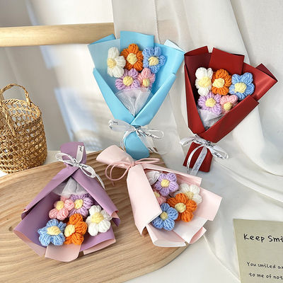 satın al Sevgililer Günü Mutluluğu Mini Buket Çeşitli Renklerde Yünlü Gül Çiçeği Çevrimiçi üretim