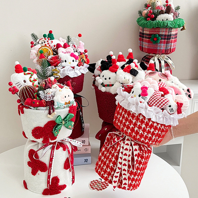 satın al Noel Plüş Kumaş Bebeği Bitmiş Buket Noel Akşamı Hediye Kız Arkadaşına Doğum Günü Hediye online manufacture
