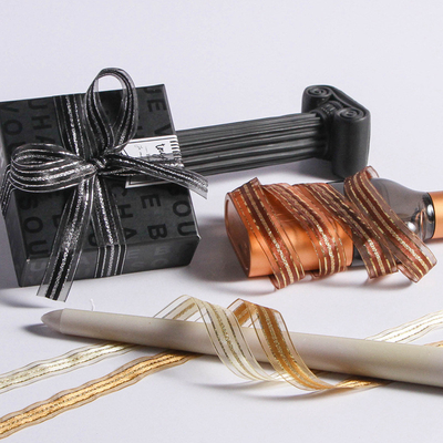 satın al Altın kenar, gümüş kenar, çizgili kar bezleri, kenar bezleri, orta bölüm kurdele, DIY çiçek hediye ambalajı, düğün kurdele, renkli kurdele online manufacture