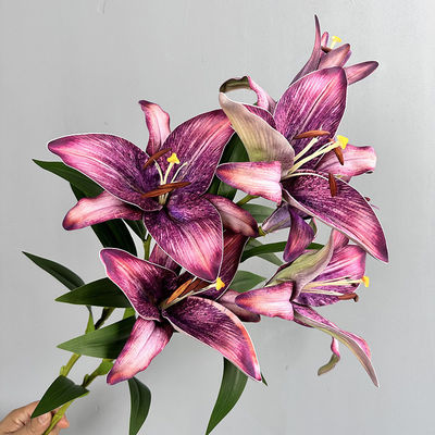 satın al Avrupalı tarzı retro simülasyon renk eğilimine dokunun zambak buketi, ev dekorasyonu simülasyon çiçekleri Çevrimiçi üretim