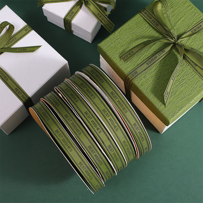 satın al Askeri yeşil hediye ambalajı kurdele mektup kurdele hediye kutusu kurdele çiçek pişirme kemeri 1.5cm kurdele toptan Çevrimiçi üretim