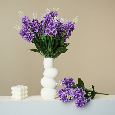 satın al Simülasyonlu 5 başlı yakint ve lavanta buketi düğün salonu yolları ve ev dekorasyonu çiçek düzenleri için açık hava çiçek düzenlemesi Çevrimiçi üretim