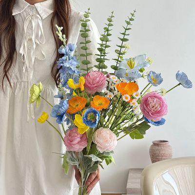 satın al Nakışlı top, gül, simülasyon çiçeği, sahte çiçek buketi, oturma odası dekorasyonu, mezuniyet sezonu fotoğrafçılığı, elle tutulan buket fotoğrafçılığı aletleri Çevrimiçi üretim