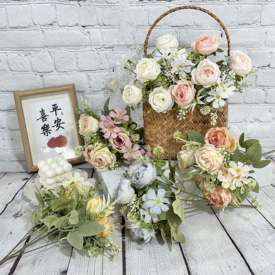 satın al Simülated Flower Bundle Peony Flower Manufacturer Direkt Satış Sahte Çiçek Ev Dekorasyonu El yapımı ipek çiçeği Çevrimiçi üretim