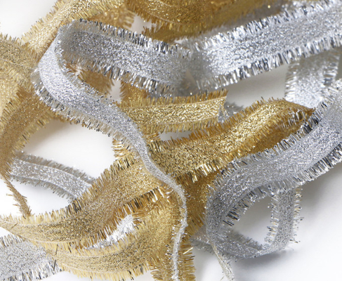 satın al Meisida Altın ve Gümüş Scallion Saçlı Kurdele Hediye Çiçek Pasta Pişirme Düğün Dekorasyonu Altın ve Gümüş Scallion Kurdele online manufacture