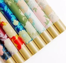 İyi bir fiyat. Yuyin Kağıdı Ulusal Renkli Piony Vintage Çiçek Paket Kağıdı çevrimiçi