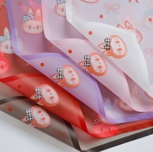 satın al Labubu Sihirli Kenar Sis Kağıdı Aşk Yayı Çiçek Paket Kağıdı online manufacture