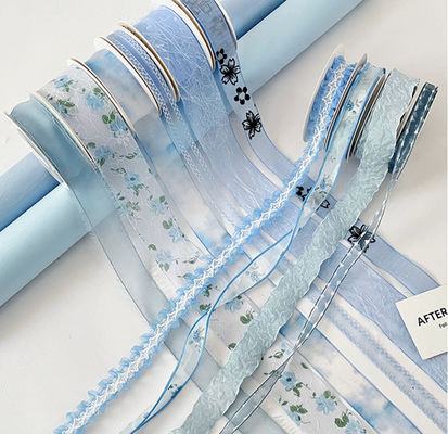 satın al İnsan Yapımı Mavi Okyanus Rüyası Arayan Serisi Kurdele Çiçek Buketi Ambalaj Kurdelesi Çiçek Dekorasyon Malzemesi Parti El Yapımı DIY Çevrimiçi üretim