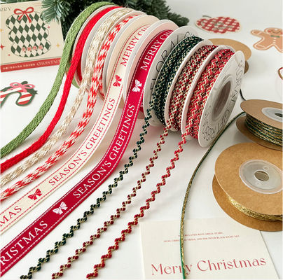 satın al Kış Kar Zamanı Şerit Çiçek Paketi Yay Kravat Festivali Atmosfer Dekorasyon El yapımı DIY ambalaj malzemeleri Çevrimiçi üretim