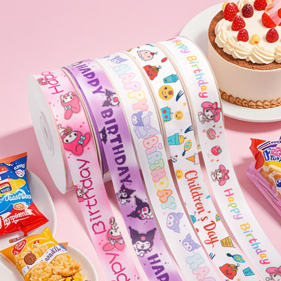 satın al Polyester 2cm/25m Karikatür Baskılı Kurdele Uluslararası Çocuk Günü'nde Doğum Günü Pastaları İçin Mükemmel online manufacture