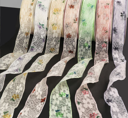 satın al Yeşil 2.5cm/10m kurdele dantel Çiçek malzemeleri Qixi Sevgililer Günü Güzellik Gaze Buketi Çevrimiçi üretim