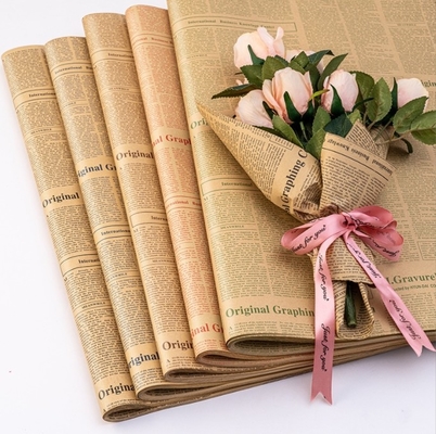 satın al Birçok Renkli Vintage Kraft Kağıt Kitap Dolabı Hediye Dolabı Buket Paketleme Çiçek Dolabı ve İngilizce Gazeteler online manufacture