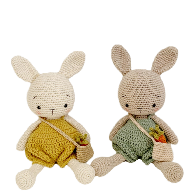 satın al Toptan El Yapımı Örme Amigurumi Tığ Peluş Hayvan Bebekler Pamuk Dolması Tavşan Oyuncakları Çocuklar için Uyku için Çevrimiçi üretim