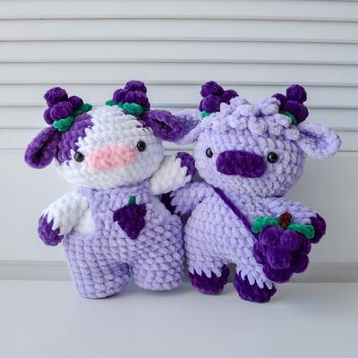 satın al Kaiyue Özel Pembe Peluş İnek Oyuncak Çilek İnek Amigurumi Tığ Bebek Peluş Hayvan Dolması Hayvan Oyuncaklar Çevrimiçi üretim