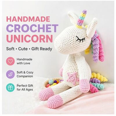 satın al Organik Hakolat Ürünleri Sıcak Satış Yumuşak Büyük Oyuncaklar El Yapımı Ce Sertifikası Amigurumi Bebekler İçin Dolu Tek Boynuzlu Bebek Çevrimiçi üretim