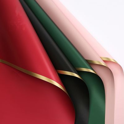 satın al Altın Bordür Çiçek Ambalaj Kağıdı 58cm*58cm Suya Dayanıklı Ambalaj Kağıdı Çevrimiçi üretim