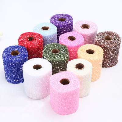 satın al Beyaz Kar Noktaları Organze Tül Ruloları Sarma Örgü Kumaş 15cm X 5 Yards online manufacture