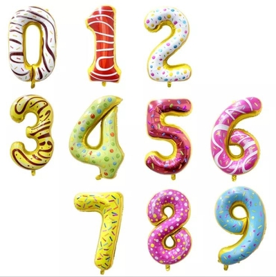 İyi bir fiyat. Toptan Yeni sıcak tasarımlar 32 inç Balon 0-9 numara balonlar Donuts Folyo Balon doğum günü Partisi Dekorasyon Topu çevrimiçi