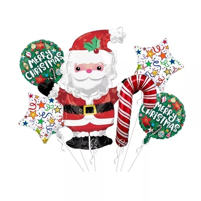 İyi bir fiyat. Toptan Yeni Noel Şeker Kamışı Balon Alüminyum Folyo Balon Noel Baba Balon Dekorasyon Malzemeleri Için Set çevrimiçi