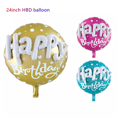 İyi bir fiyat. Mutlu Doğum Günü Partisi Sahne Düzeni Alüminyum Folyo Balon Yüzen 24 inç çevrimiçi