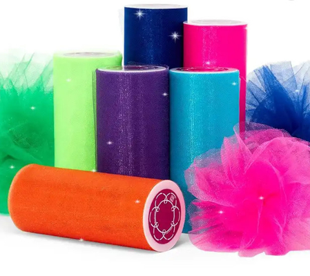 İyi bir fiyat. Glitter naylon tül kumaş rulo özelleştirilebilir tül ruloları çevrimiçi
