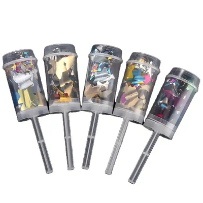 İyi bir fiyat. 17cm düğün kağıdı biyolojik olarak bozulur Konfetti Poppers Push Pop parti konfetti top çevrimiçi