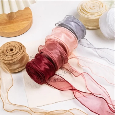 İyi bir fiyat. Renkli Organza Kurdele Rulo Dekorasyon Hediye Warp Glitter Tel İpek Kurdele Çiçek Hediye Paketleme DIY Aksesuarları çevrimiçi
