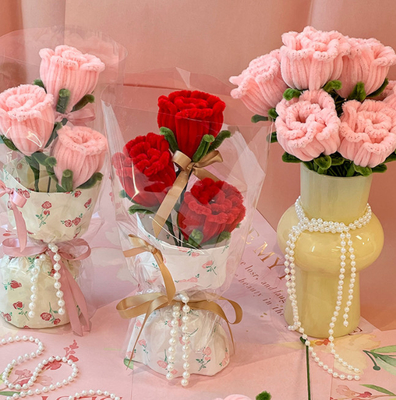 İyi bir fiyat. Niu Niu Bang Pipe Cleaner Rose Bouquet Eviniz İçin El Yapımı Güzellik çevrimiçi