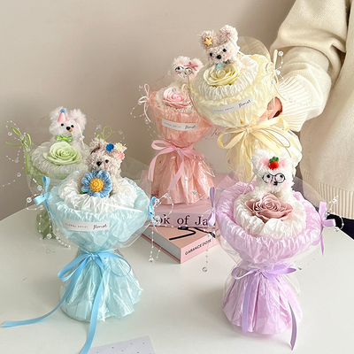 İyi bir fiyat. Plüş Sydney Kağıt Bebek Twist Stick Yavru Yavru Yaşlı Adam Snowman Buket Sevgililer Günü için İdeal Yaratıcı Hediye Sevgili çevrimiçi
