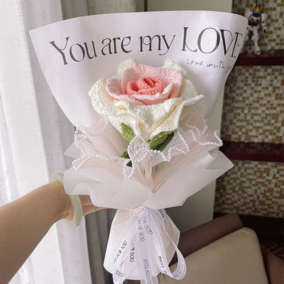 İyi bir fiyat. Çiçek buketi malzemeleri DIY örgü gülleri için el sanatı kiti çevrimiçi