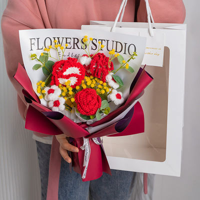 İyi bir fiyat. 40x30cm Karpuz örgü buketi Güzel Anneler Günü Hediyesi çevrimiçi