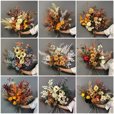 İyi bir fiyat. Bouquet De Fleurs Artificielles malzeme ev düğün dekorasyonu için yapay çiçekler buket çevrimiçi